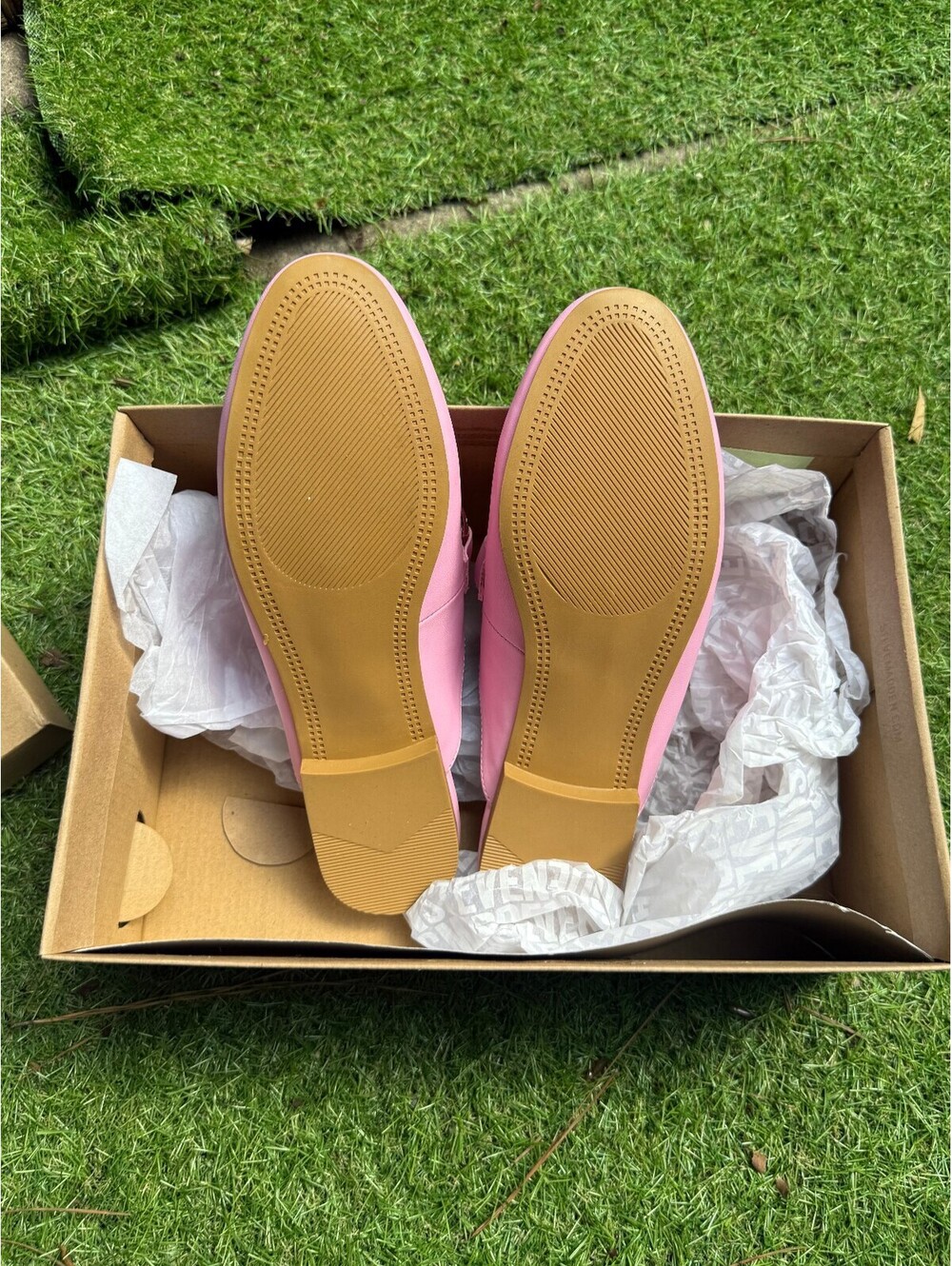 Steve Madden Kiki pink chain loafers - Picture 3 of 4